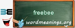 WordMeaning blackboard for freebee